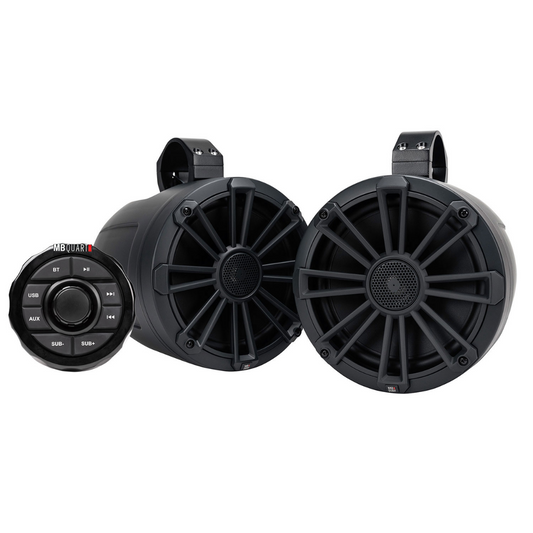 MB Quart UNI8.1R 160W UTV Tuned System 8" 2-Way Speakers & Bluetooth Source Unit