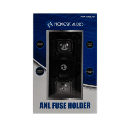 Nemesis Audio NM-ANLFH Nickel Plated ANL Fuse Holder Fits 0/4 Gauge Cable