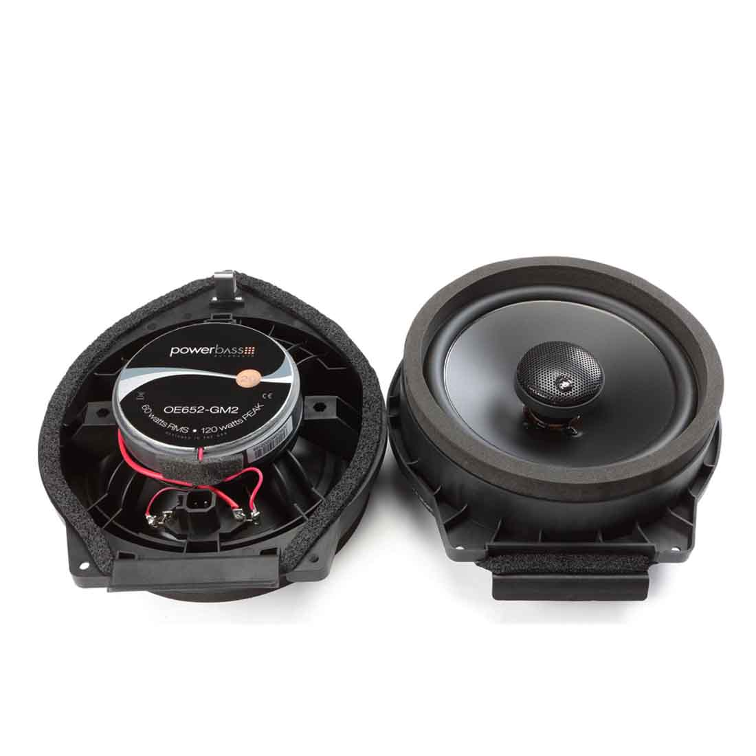 PowerBass OE652-GM2 6.5" 120W Max 2-Ohm OEM Coaxial Speakers for Chevy/GMC