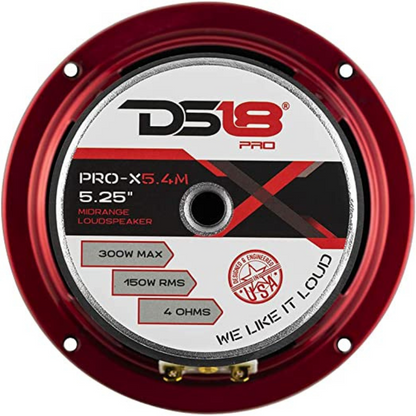 DS18 PRO-X5.4M 5.25" 300 Watts Max 4-Ohms Car Audio Midrange Loudspeaker