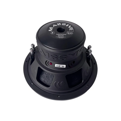 Massive Audio GTX124H 12" 1600W Peak Dual 4-Ohm Voice Coil DVC Car Subwoofer