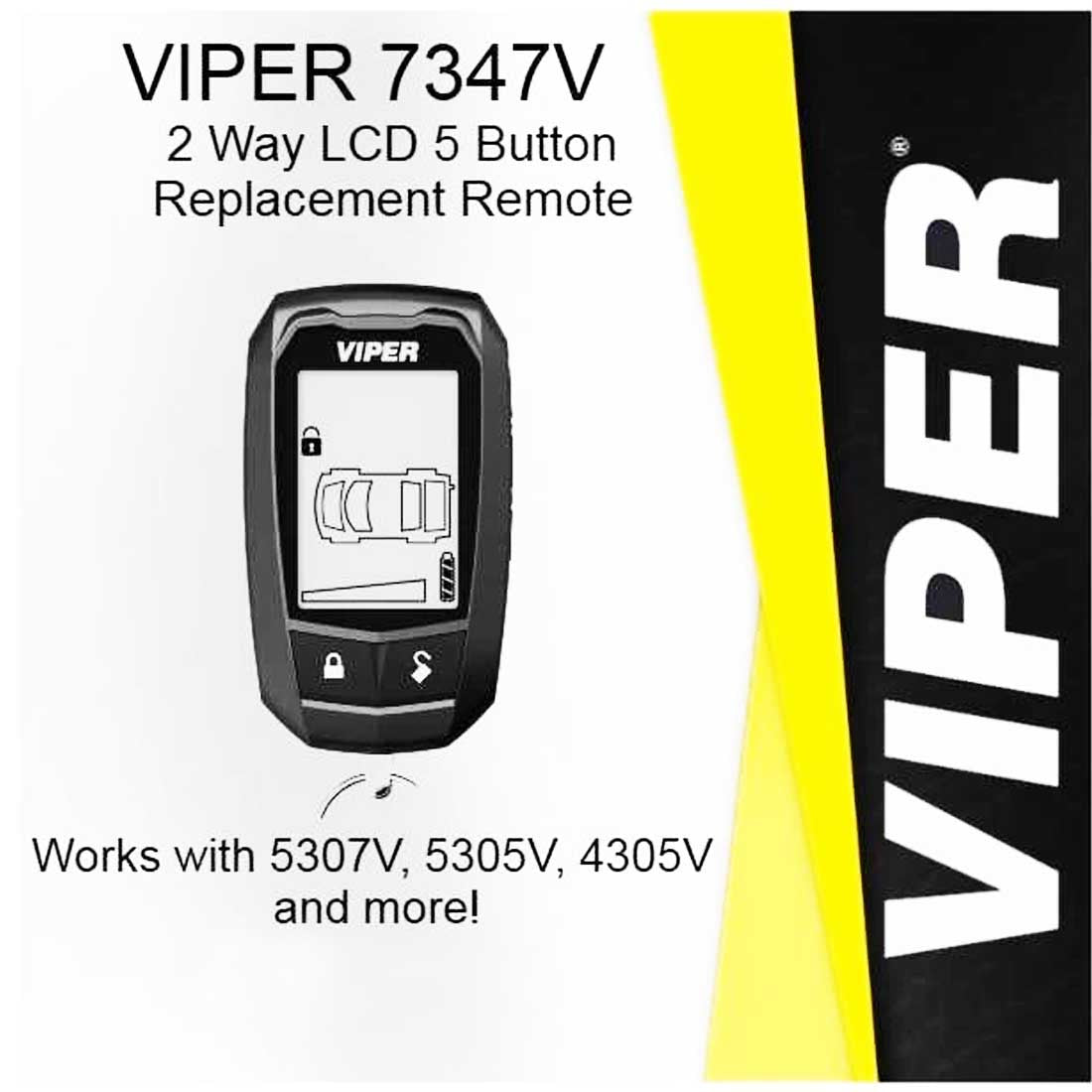 Viper 7347V 2-Way LCD Replacement Remote Control for 7345V