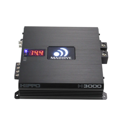 Massive Audio H3000 1-CH Monoblock 3000 Watts RMS @ 1 Ohm Class-D Car Amplifier