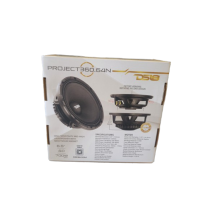 DS18 PROJECT360.64N 6.5" 700W Max Rotating Recone Neodymium Mid-High Loudspeaker