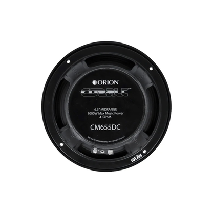 Orion CM655DC 6.5" 1000W Peak 4-Ohm 1.5" VC Car Audio Midrange Speakers (Pair)