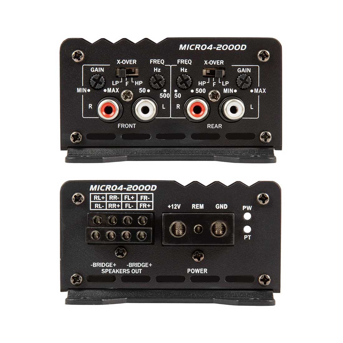 Power Acoustik MICRO4-2000D 4-Channel 2000W Max Class-D Full-Range Amplifiers