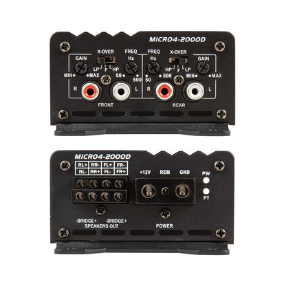 Power Acoustik MICRO4-2000D 4-Channel 2000W Max Class-D Full-Range Amplifiers