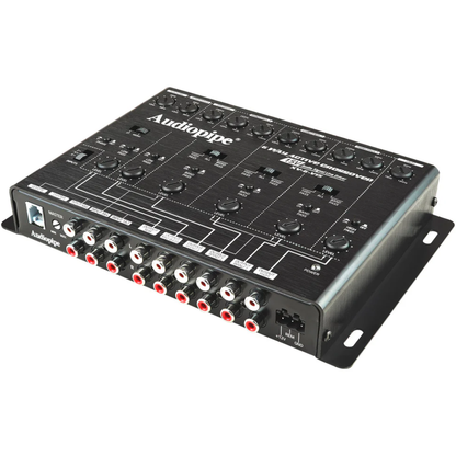Audiopipe XV-6-V15 6-Way Car Audio Active Crossover w/ Remote Bass Level Control