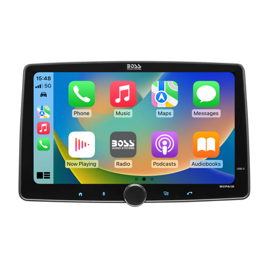 Boss BCPA12 1-DIN Bluetooth Digital Multimedia Receiver w/ 12" Touchscreen