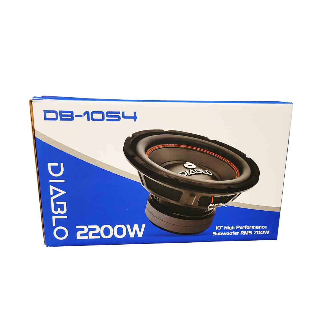 Diablo DB-10S4 10" 2200W Peak Single 4-Ohm Voice Coil SVC Car Audio Subwoofer