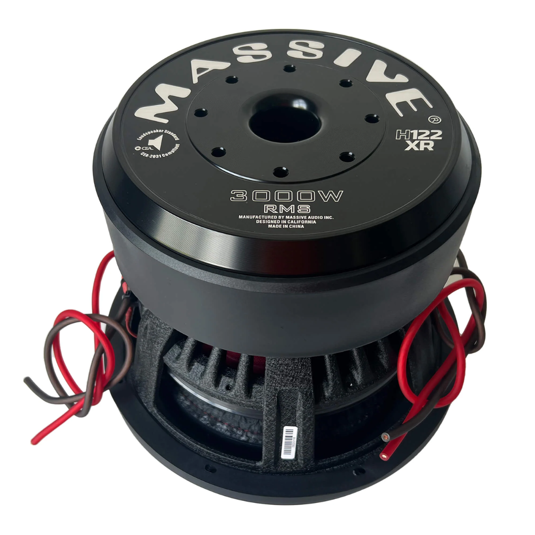 Massive Audio H122XR 12" 6000W Peak Dual 2-Ohm 4" Voice Coil DVC Mega Subwoofer