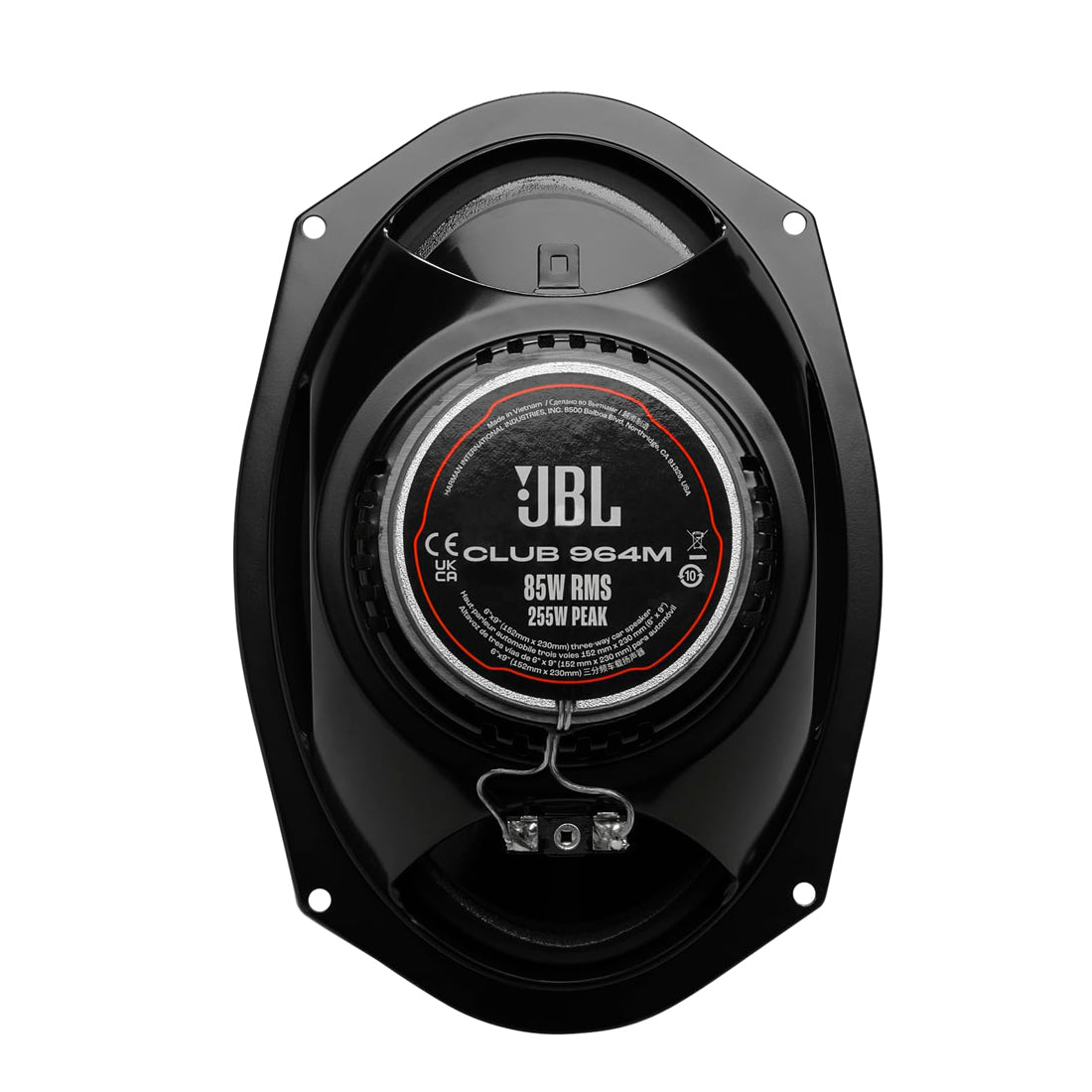 JBL CLUB 964M 6" x 9" 3-Way 255W Peak 3-Ohm Car Audio Coaxial Speakers (Pair)