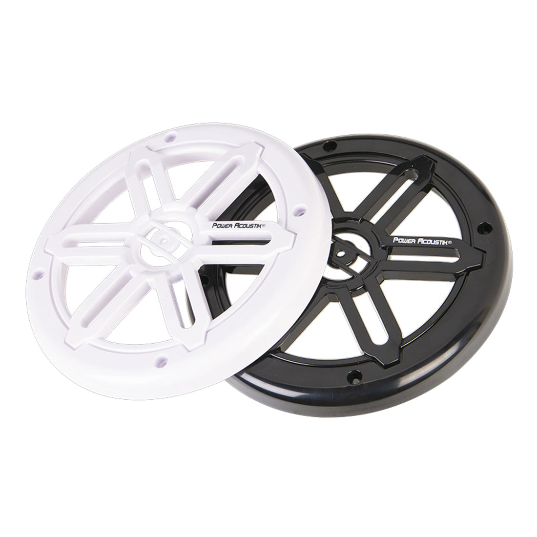 Power Acoustik MFL-65WB 6.5" Marine Coaxial Speakers w/ LED White & Black Grills