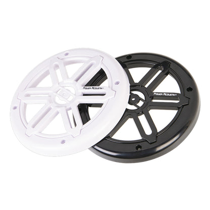 Power Acoustik MFL-65WB 6.5" Marine Coaxial Speakers w/ LED White & Black Grills