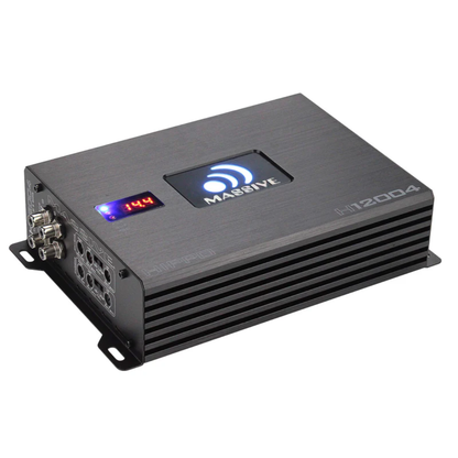 Massive Audio H12004 4-Channel 200W RMS x 4 @ 4-Ohm Full-Range Digital Amplifier