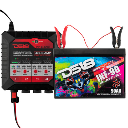 DS18 INF-C1.5AX4 4X1.5A Automatic Smart Lithium AGM Battery Charger & Maintainer