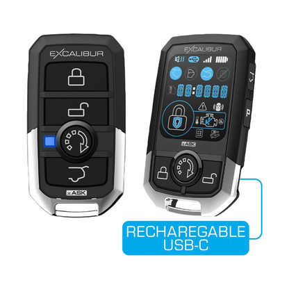 Omega Excalibur AL-1880-3D 2-Way Alarm Keyless Entry 3-Color LCD Remote Start