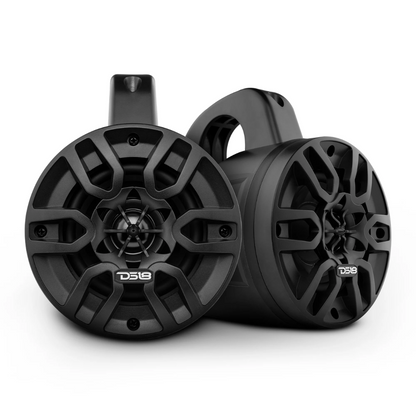 DS18 MP4TP/BK 4" 2-Way 150W Max 4-Ohm Marine Wakeboard Tower Speakers (Black)