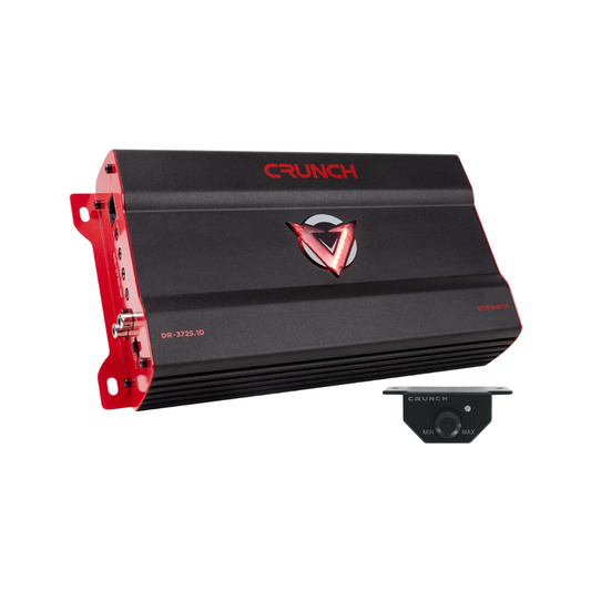 Crunch DR-3725.1D 1-CH Monoblock 3725W Max Class-D Car Amplifier w/ Bass Remote