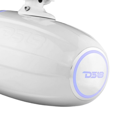 DS18 NXL-X8TP/WH 8" 375W Max Marine Wakeboard Tower Speakers w/ RGB LED Lights