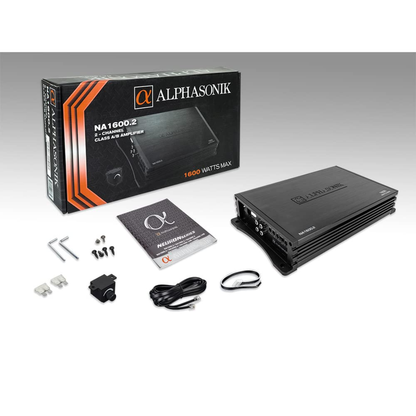 Alphasonik NA1600.2 Neuron Series 2-Channel 1600W Max Class-A/B Car Amplifier