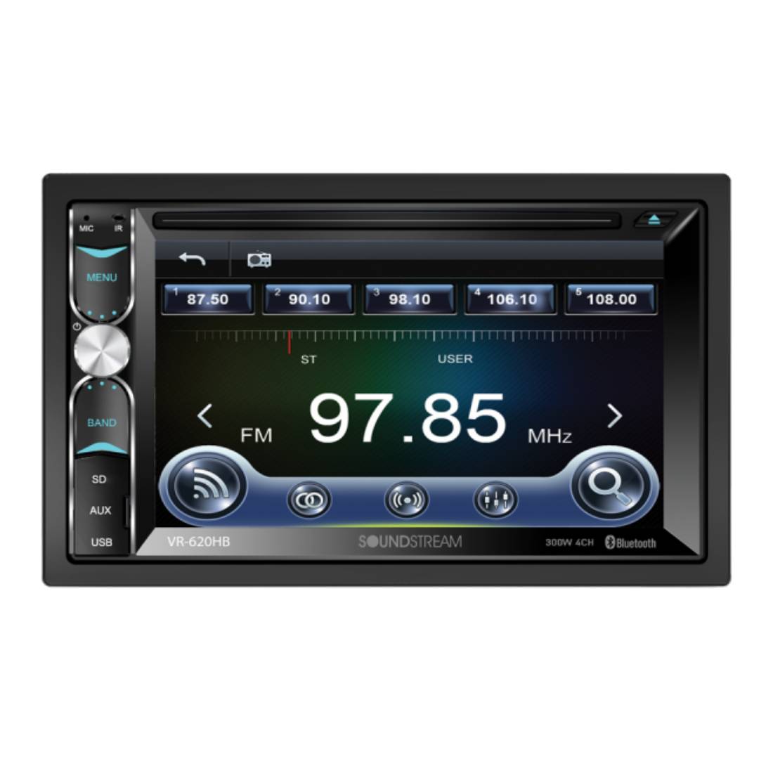 Soundstream VR-620HB 6.2" Bluetooth DVD In-Dash Receiver LCD Touchscreen