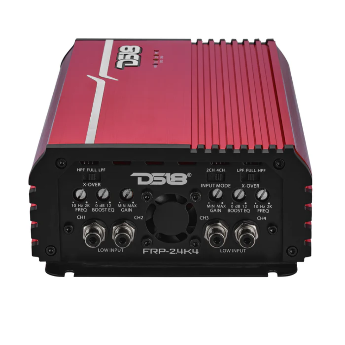 DS18 FRP-2.4K4/RD 4-Channel 2400W RMS Full-Range Class-D Amplifier (Red)