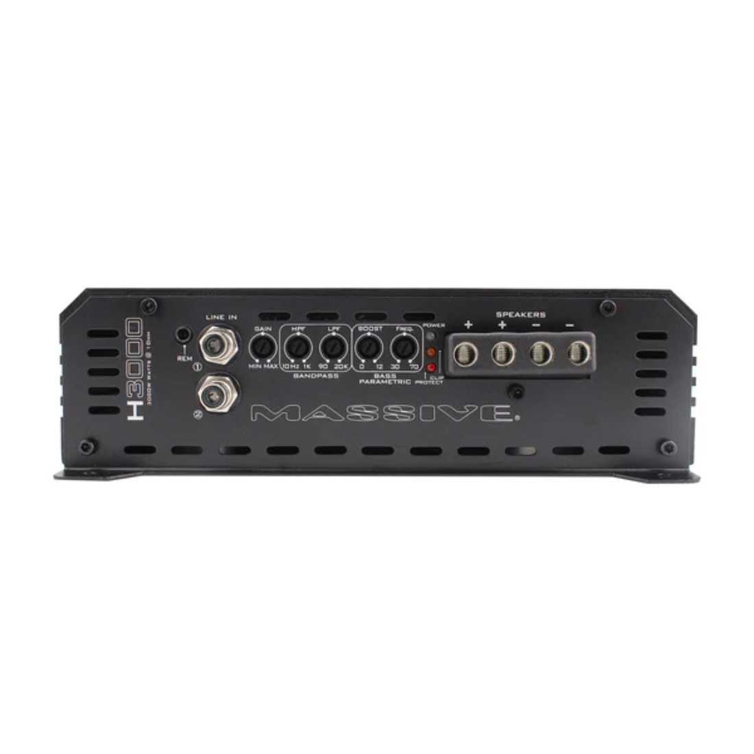 Massive Audio H3000 1-CH Monoblock 3000 Watts RMS @ 1 Ohm Class-D Car Amplifier