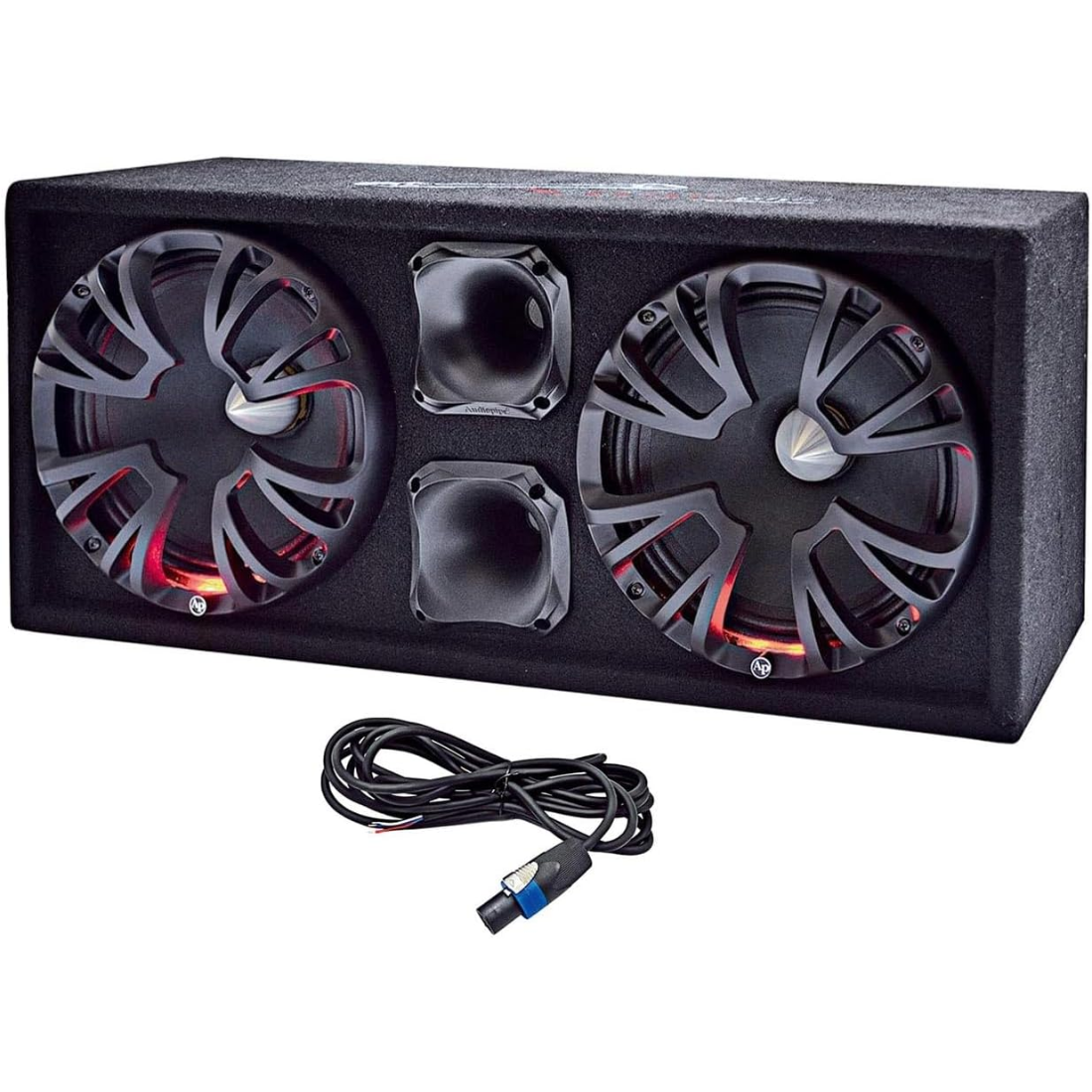Audiopipe AP-CHULD-102 Sealed Enclosure w/ (2) 10" Speakers & (2) 4.5" Drivers