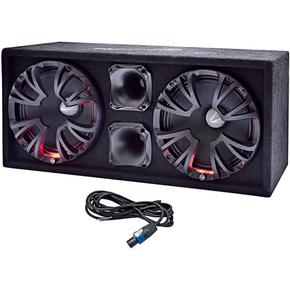 Audiopipe AP-CHULD-102 Sealed Enclosure w/ (2) 10" Speakers & (2) 4.5" Drivers