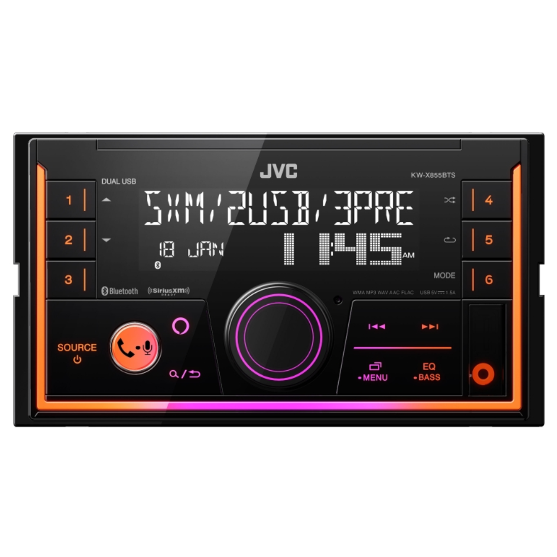 JVC KW-X855BTS 2-DIN Digital Media Receiver w/ Bluetooth / USB / Amazon Alexa