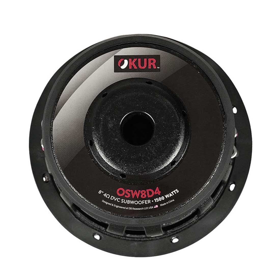OKUR OSW8D4 8" 1500W Max Dual 4-Ohm Voice Coil DVC Car Audio Subwoofer