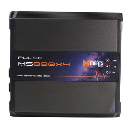 Marts Digital MS800X4 4-Channel 800W RMS 2-Ohm Full-Range Class-D Car Amplifier