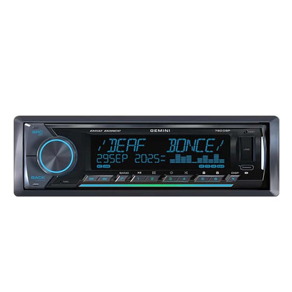 Deaf Bonce GEMINI 760DSP 1-DIN Bluetooth Digital Media Receiver w/ Built-in DSP