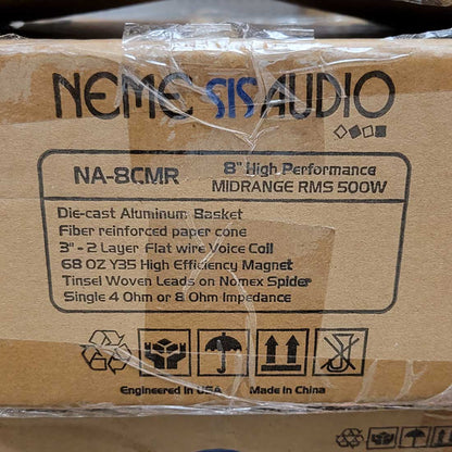 Nemesis Audio NA-8CMR (4-Ohm) 8" 500W RMS Competition Midrange Car Speaker