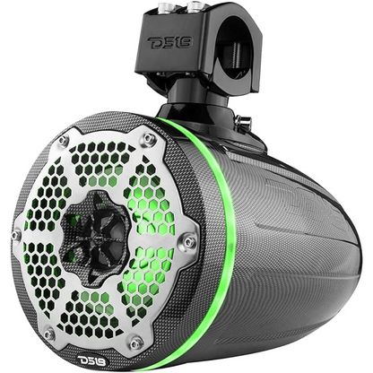 DS18 CF-X6TP 6.5" 2-Way 100W RMS 4-Ohm Marine Powersports Tower Speakers w/ RGB