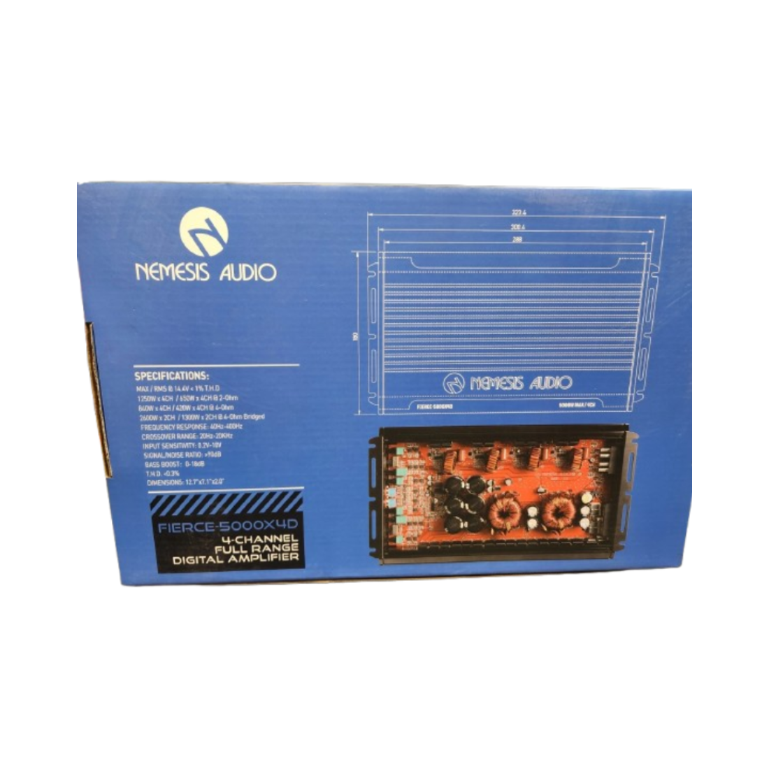 Nemesis Audio FIERCE-5000X4D 4-Channel 5000W Max Full Range Digital Amplifier