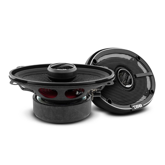 DS18 ZXI-464 4" x 6" 2-Way 180W Max 4-Ohm Car Coaxial Speakers w/ Kevlar Cone