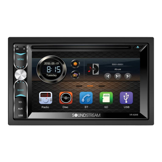 Soundstream VR-620HB 6.2" Bluetooth DVD In-Dash Receiver LCD Touchscreen