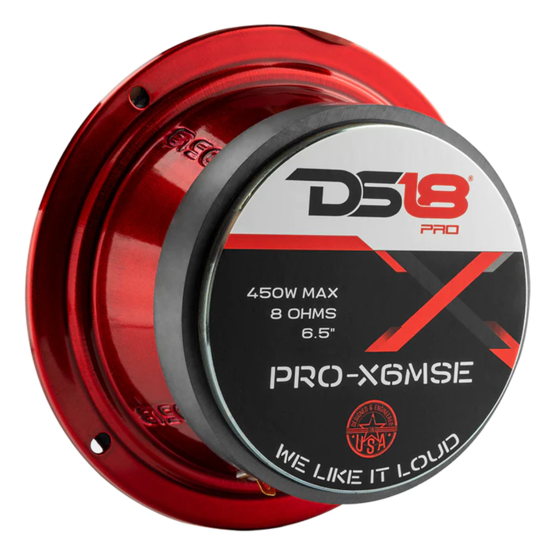 DS18 PRO-X6MSE 6.5" 500W Max 8-Ohms Sealed Back Midrange Car Audio Loudspeaker