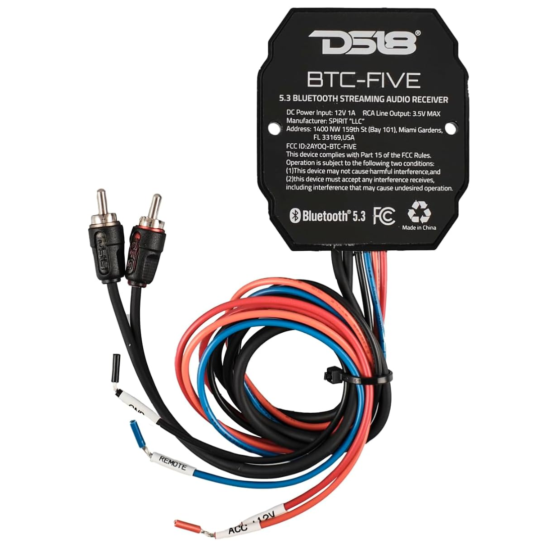 DS18 BTC-FIVE Universal IP66 Wireless Bluetooth V5.3 Digital Media Receiver