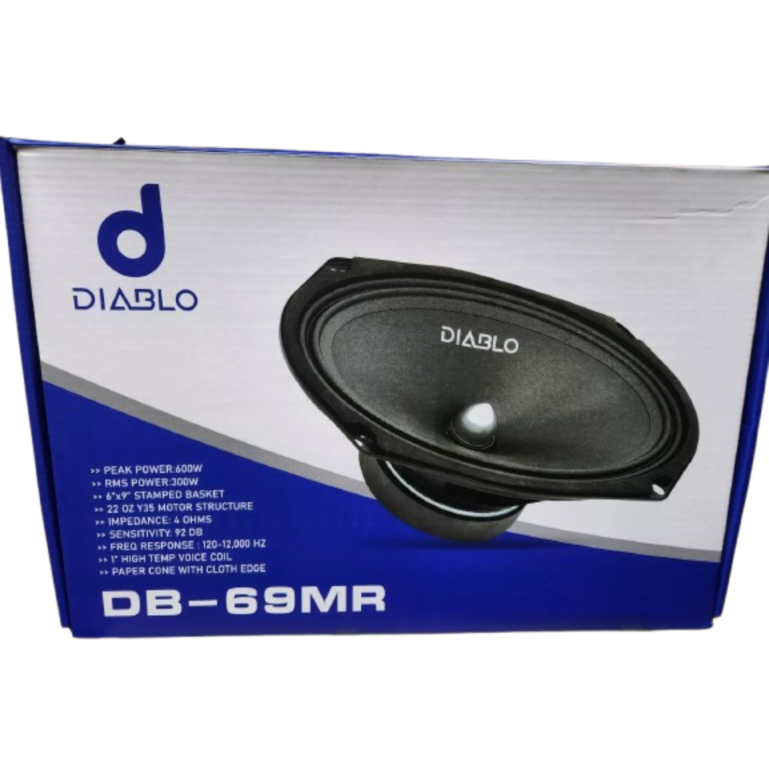 Diablo DB-69MR 6" x 9" 600W Peak 4-Ohm 1" Voice Coil Car Audio Midrange Speaker