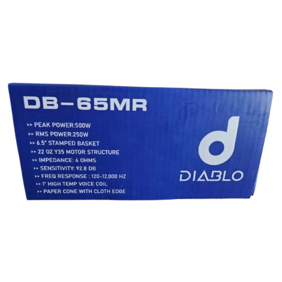 Diablo DB-65MR 6.5" 500W Peak 4-Ohm 1" Voice Coil Car Audio Midrange Loudspeaker