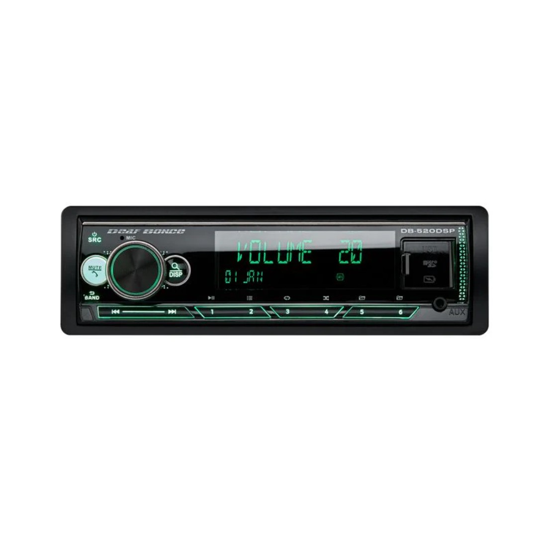 Deaf Bonce DB-520DSP 1-DIN MP3/USB/AUX/AM/FM Bluetooth Car Stereo Receiver