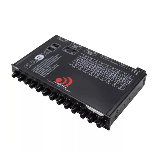 Massive Audio EQ9X 1/2-DIN 9 Band Car Audio Equalizer - 6-CH 7 Volt RCA Outputs