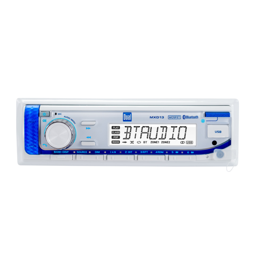 Dual MXCP132 1-DIN Digital Media Receiver w/ 6.5" Speakers Marine Audio Package