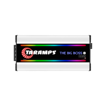 Taramps THE BIG BOSS 8 BASS WHITE 1-CH 8000W RMS 0.5 - 2 Ohms RGB Car Amplifier