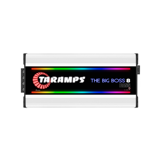 Taramps THE BIG BOSS 8 BASS WHITE 1-CH 8000W RMS 0.5 - 2 Ohms RGB Car Amplifier