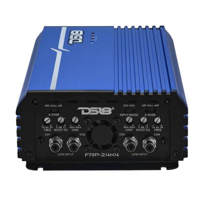 DS18 FRP-2.4K4/BL 4-Channel 2400W RMS Full-Range Class-D Amplifier (Blue)