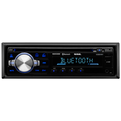 Sound Storm Labs SDC26B 1-DIN CD/MP3/USB/AM/FM Car In-Dash Receiver w/ Bluetooth
